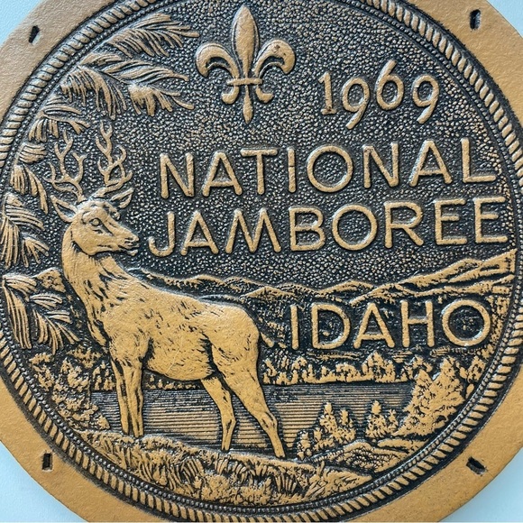 1969 Boy Scout National Jamboree Leather Backpatch Vintage Collectible - Picture 4 of 5